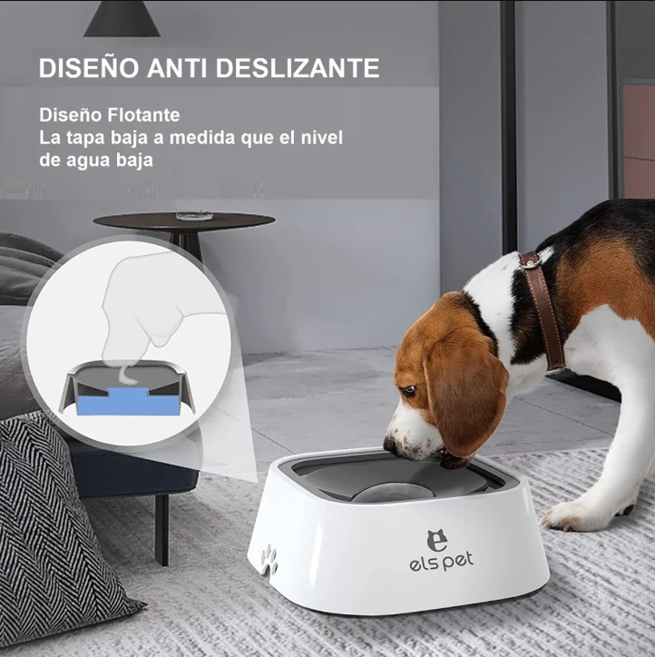 Bebedero antiderrame para mascotas